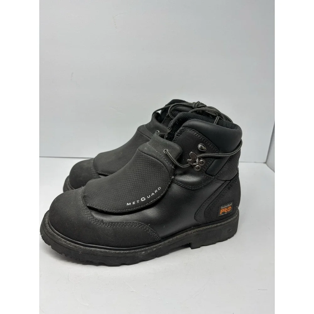 Timberland Pro Work Boots Steel Toe Met Guard Mens 12M Black Leather